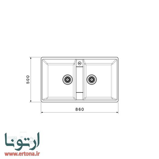 سینک گرانیتی توکار بیمکث مدل0015